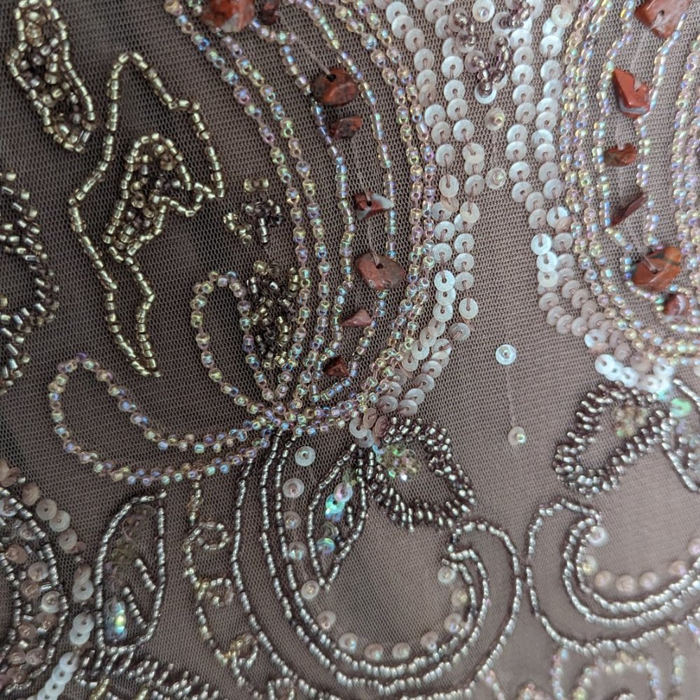 Vintage Sue Wong Mauve Beaded Formal Dress - Picture 4 of 7